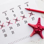 Kalender mit markierten Urlaubstagen - Flughafen Shuttle Frankfurt